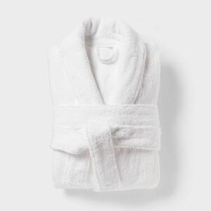 Open Box - Threshold - Spa Plush Bath Robe L/XL White - Threshold White